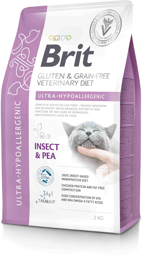 BRIT VD Ultra Hypoallergenic pentru pisici, reducerea intolerantei la hrana 2kg