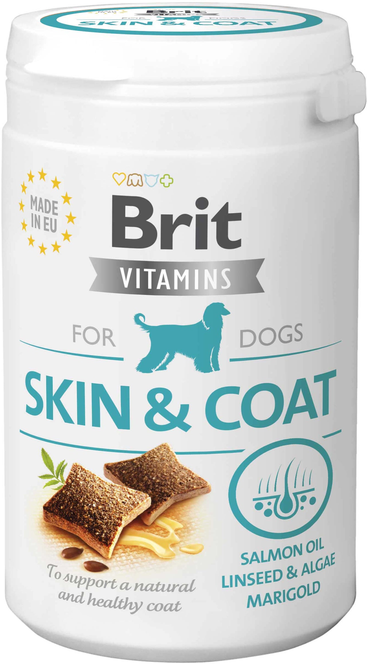 BRIT Vitamins Skin&Coat, recompensa functionala semi-umeda pentru caini 150g