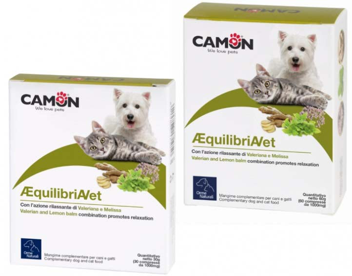 CAMON AEquilibriAVet Tablete antistres pentru caini şi pisici, 60 tablete