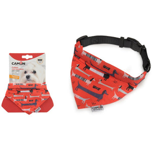 CAMON Bandana reglabila pentru caini, WOOF, Rosu