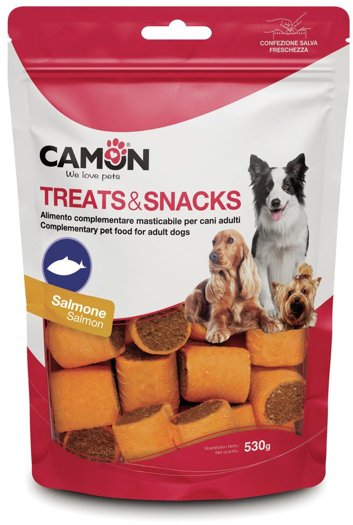 CAMON Biscuiti caini, forma rotunda, cu somon, 530g