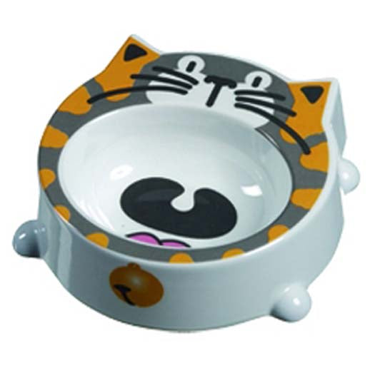 CAMON Castron din melamina pentru pisici, model Cap de Pisica 300ml