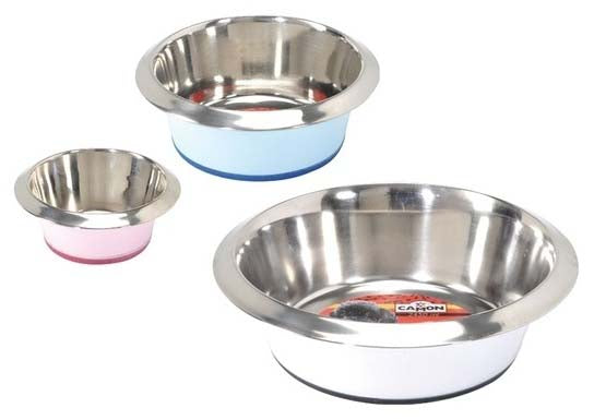 CAMON Castron din otel inoxidabil PRIMA antislip pentru caini, diverse culori