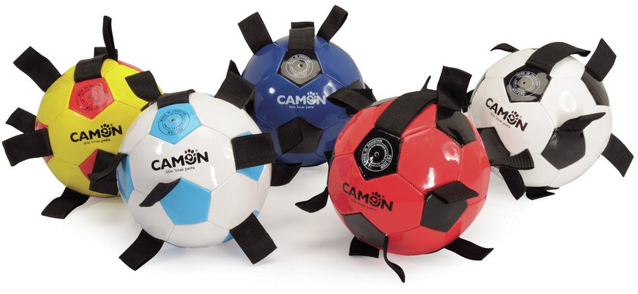 CAMON Jucarie pentru caini Minge fotbal, imitatie de piele, 21cm