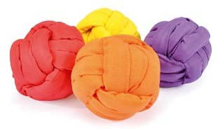CAMON Jucarie pentru caini Minge impletita, material textil 8cm, diverse culori