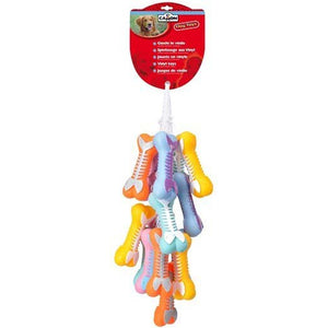 CAMON Jucarie pentru caini Os cu desen os de peste, vinilin 15cm