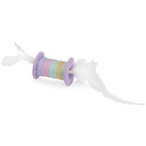 CAMON Jucarie pentru pisici, Bobina colorata cu pene, 5 cm