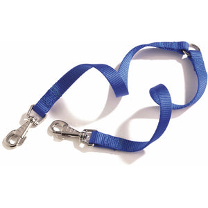 CAMON Lesa dubla pentru caini, din nailon, 15x350mm, Albastru