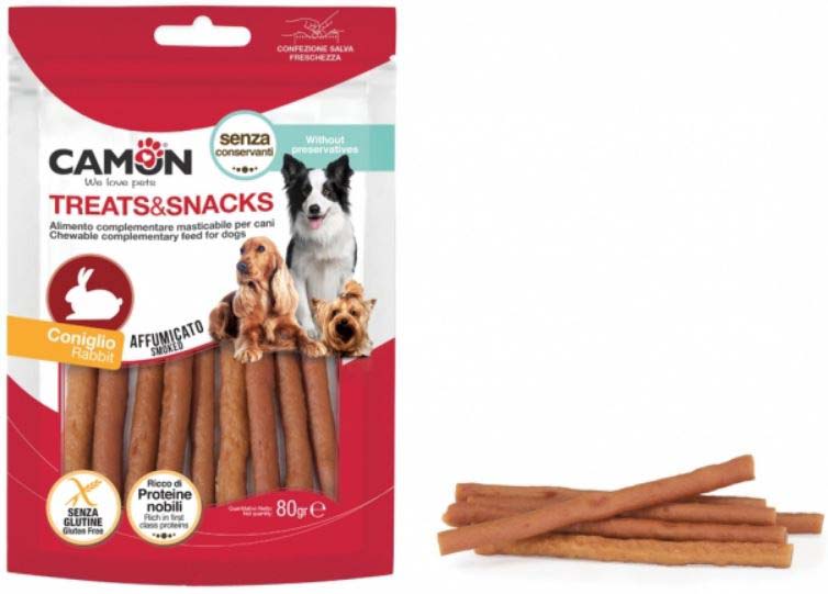 CAMON Recompensă câini Sticks Iepure, pentru câini peste 4 luni, 80g - Maxi-Pet.ro
