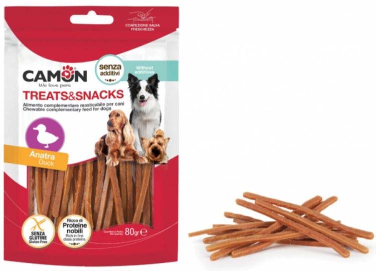 CAMON Recompensa pentru caini Sticks Rata, pentru caini peste 4 luni, 80g