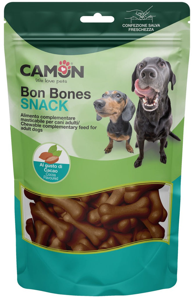 CAMON Recompense pentru câini, cu aromă de cacao, în formă de os,120g - Maxi-Pet.ro