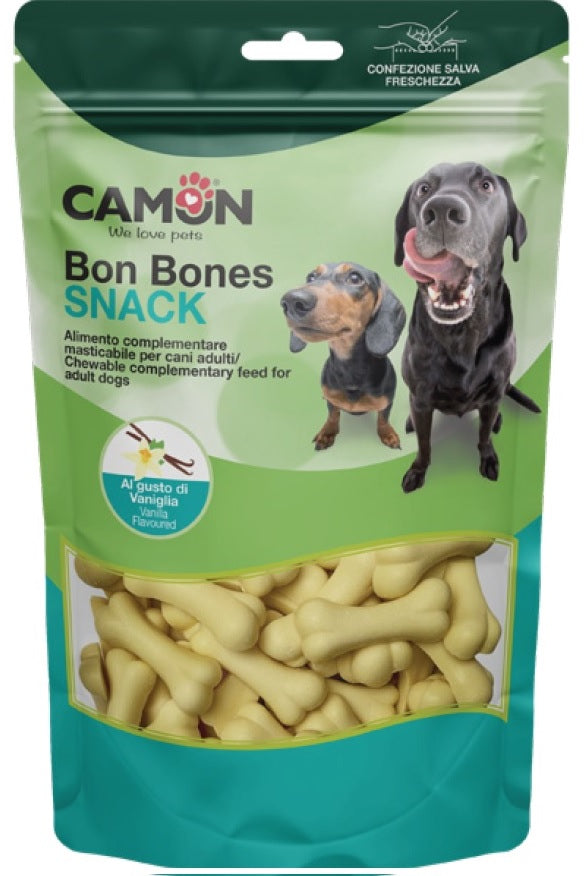 CAMON Recompense pentru câini, în formă de oase cu vanilie, 120g - Maxi-Pet.ro