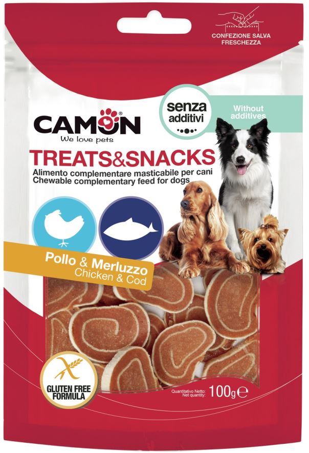 CAMON Recompense pentru caini Sushi de Pui, pentru caini peste 4 luni, 100g 