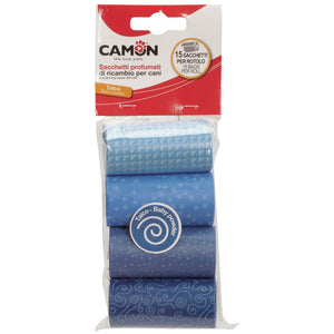 CAMON Saci colorati cu miros de talc, ptr excremente, 4 role x 15 bucati