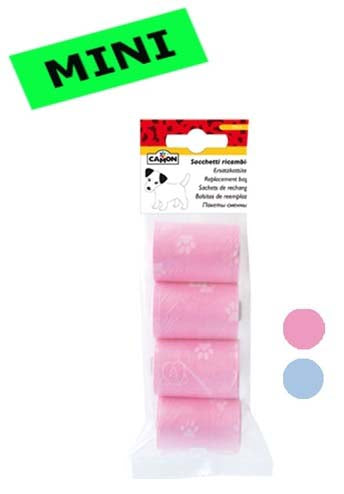 CAMON Saci colorati MINI pentru excremente, 4 role x 10 bucati