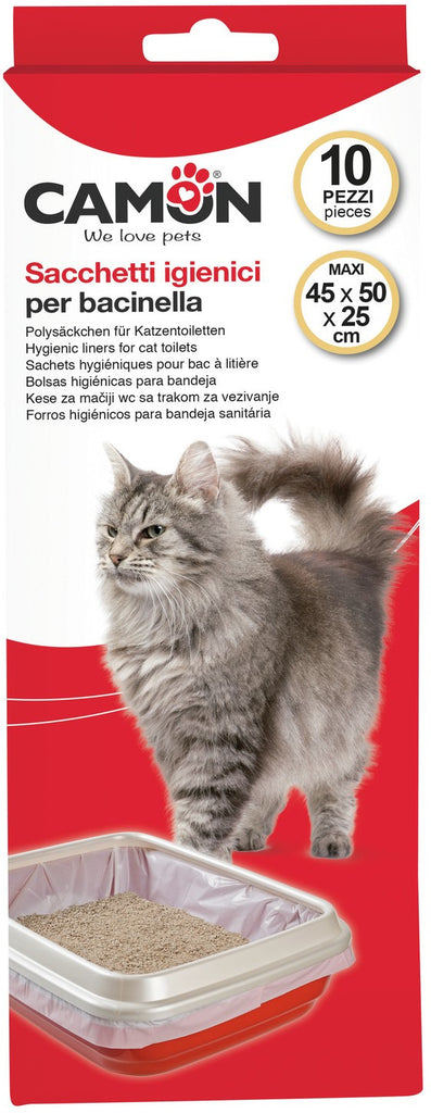 CAMON Saci igienici pentru litiera pisicii, 10 bucăţi, 45x50x25cm - Maxi-Pet.ro