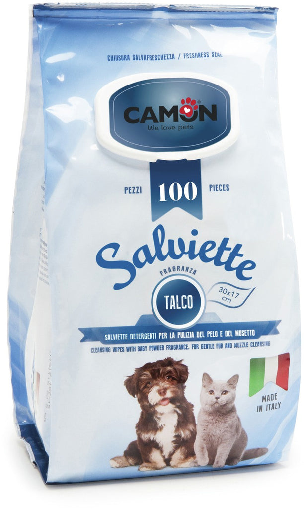 CAMON Servetele umede cu parfum Baby Powder pt curatare rapida 100 buc