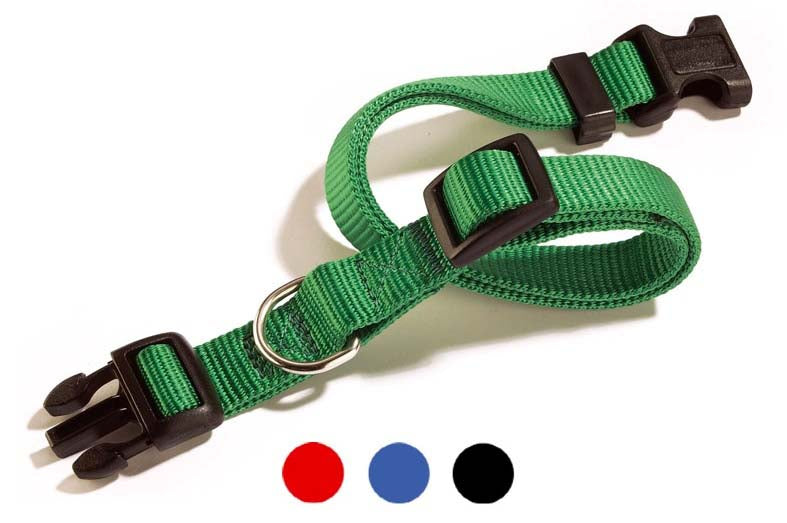 CAMON Zgarda pentru caini ajustabila cu deschidere rapida, nailon rosu 12mm