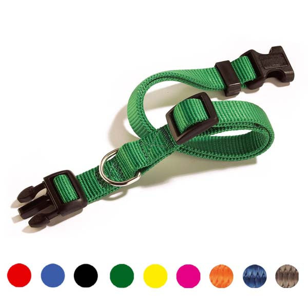 CAMON Zgarda pentru caini ajustabila cu deschidere rapida, nailon roz 12mm