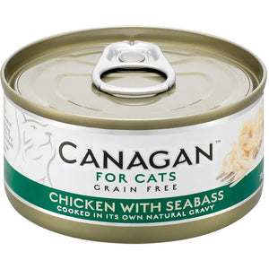 CANAGAN Conserva pentru pisici, cu Pui si Biban de mare 75g