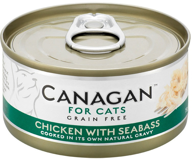 CANAGAN Conserva pentru pisici, cu Pui si Biban de mare 75g