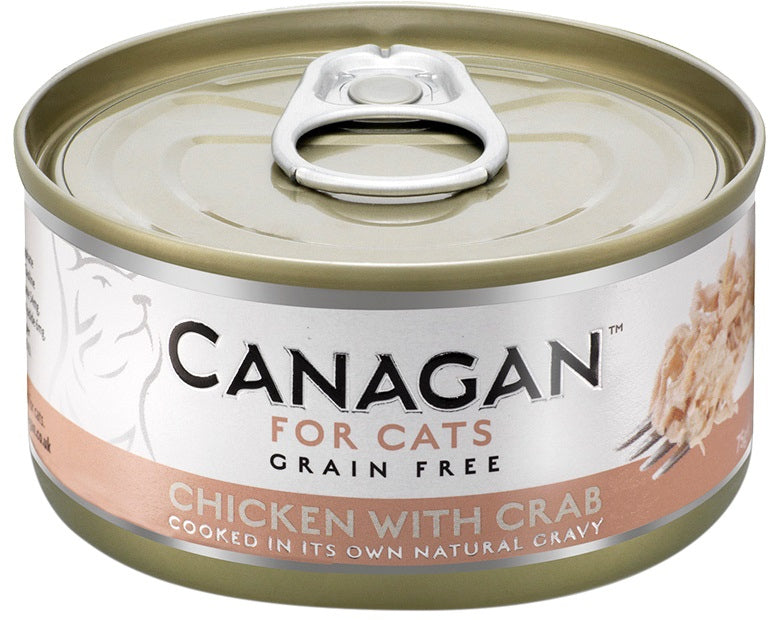 CANAGAN Conserva pentru pisici, cu Pui si Crab 75g