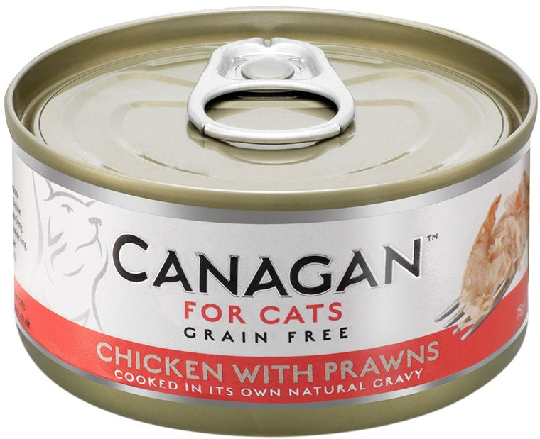 CANAGAN Conserva pentru pisici, cu Pui si Creveti 75g