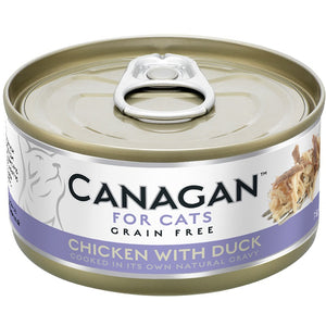CANAGAN Conserva pentru pisici, cu Pui si Rata 75g
