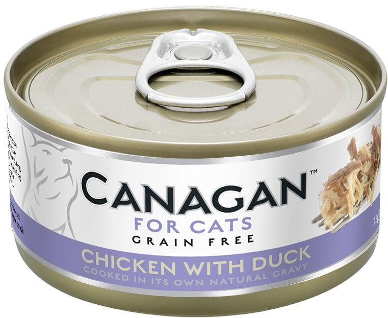 CANAGAN Conserva pentru pisici, cu Pui si Rata 75g