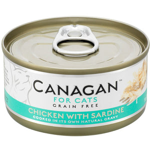CANAGAN Conserva pentru pisici, cu Pui si Sardine 75g