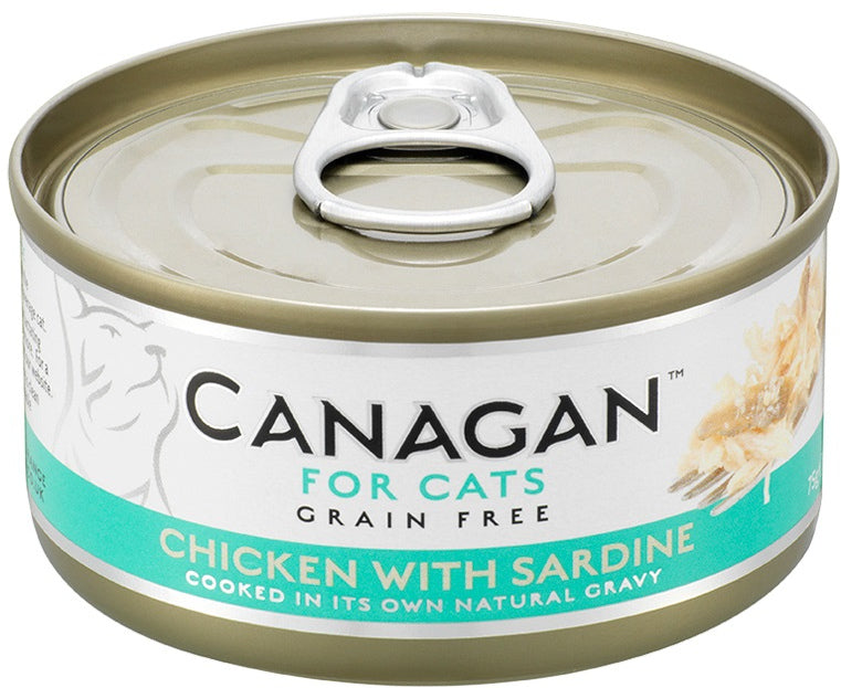 CANAGAN Conserva pentru pisici, cu Pui si Sardine 75g