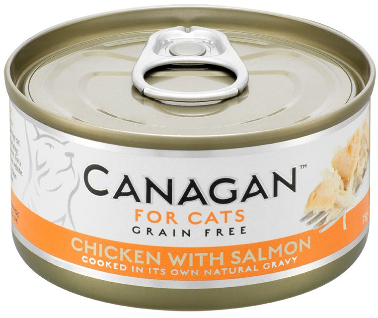 CANAGAN Conserva pentru pisici, cu Pui si Somon 75g