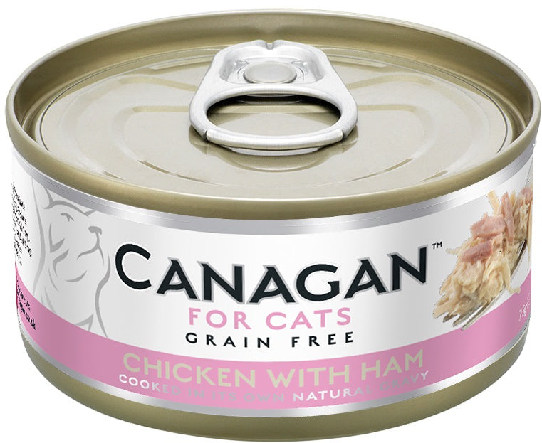 CANAGAN Conserva pentru pisici, cu Pui si Sunca 75g
