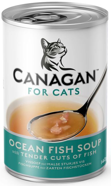 CANAGAN Conserva pentru pisici, supa cu Peste Oceanic 140g