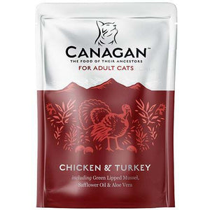 CANAGAN Plic hrana umeda pentru pisici, cu Pui si Curcan 85g
