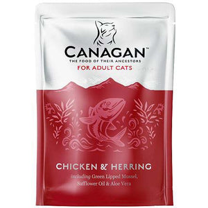 CANAGAN Plic hrana umeda pentru pisici, cu Pui si Hering 85g