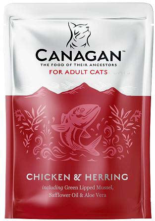 CANAGAN Plic hrana umeda pentru pisici, cu Pui si Hering 85g
