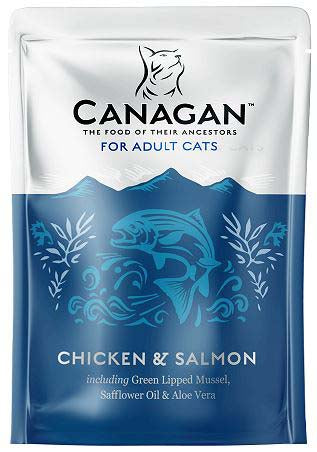 CANAGAN Plic hrana umeda pentru pisici, cu Pui si Somon 85g