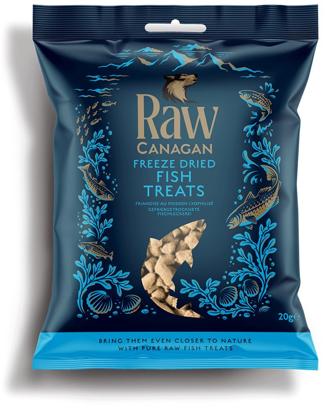 CANAGAN Raw Recompense pentru caini, liofilizate, cu Peste 20g