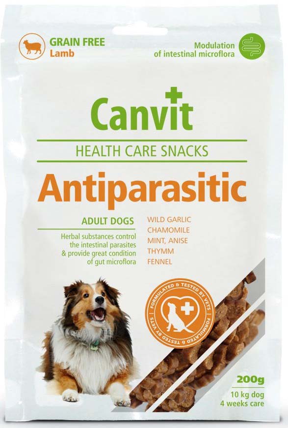 CANVIT Anti-Parasites Delicatesa pentru caini, fara cereale, cu Miel 200g 