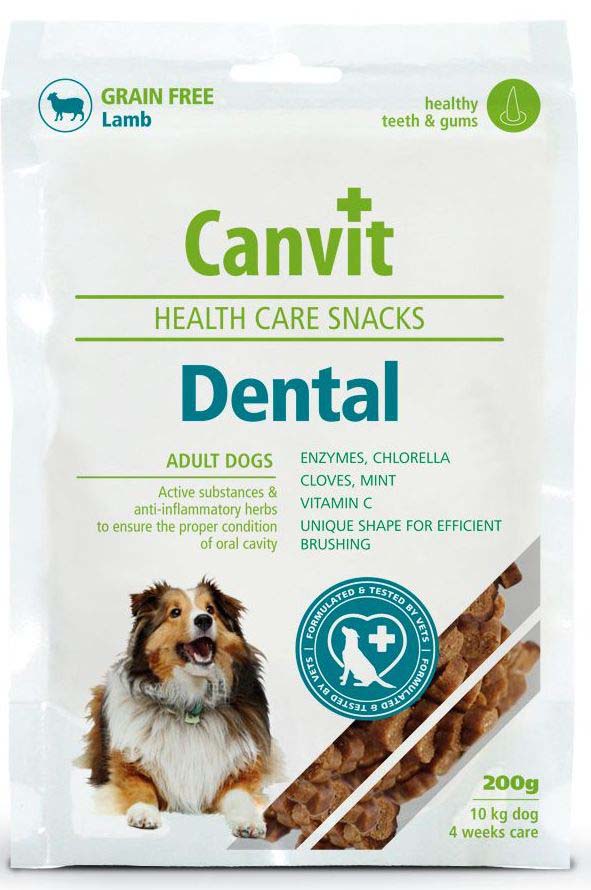 CANVIT Snack Dental Delicatesă pentru câini, fără cereale cu Pui 200g - Maxi-Pet.ro