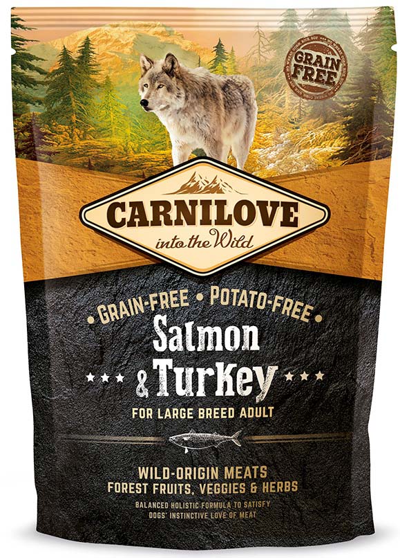 CARNILOVE Adult Large Somon si curcan, fara cereale 1,5kg
