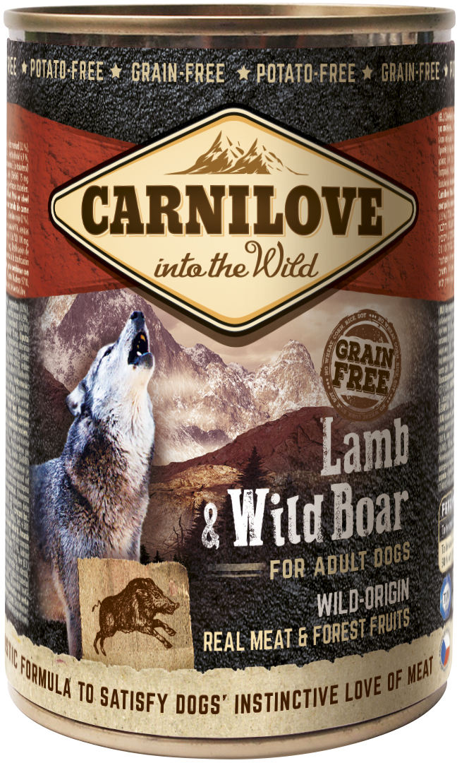 CARNILOVE Conserva pentru caini, cu Miel si Mistret 400g