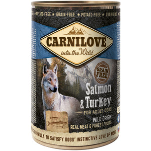 CARNILOVE Conserva pentru caini, cu Somon si Curcan 400g