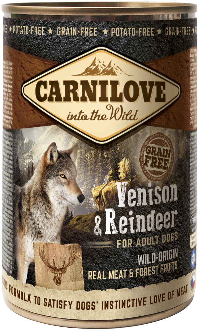 CARNILOVE Conserva pentru caini, cu Vanat si Ren 400g