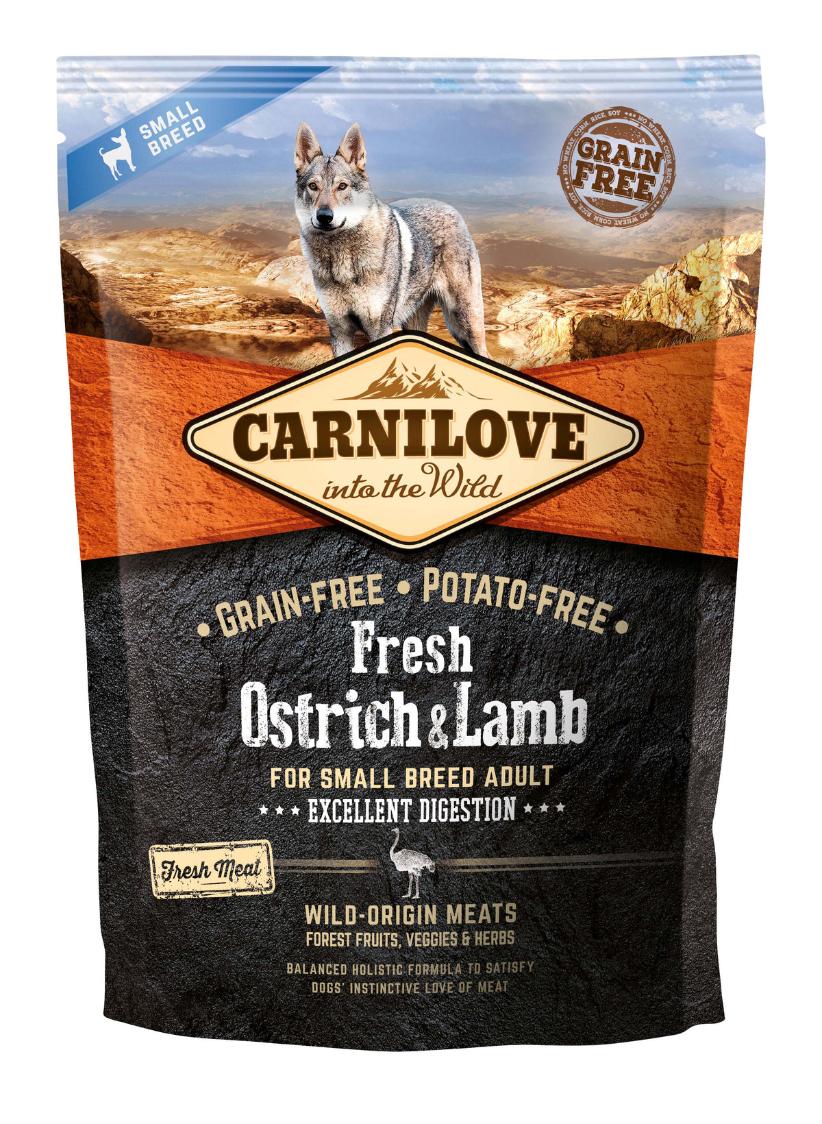 CARNILOVE Fresh Adult Small Strut si Miel, fara cereale si cartofi 1,5kg