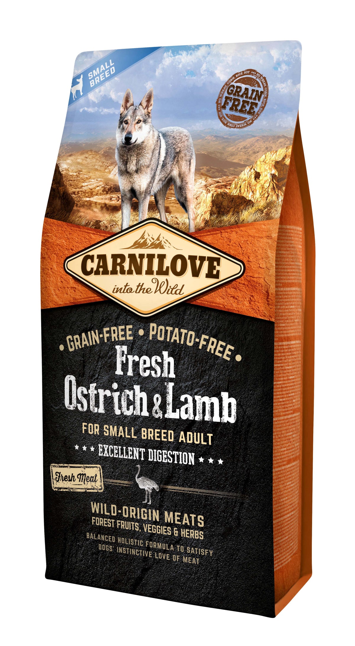 CARNILOVE Fresh Adult Small Strut si Miel, fara cereale si cartofi 6kg