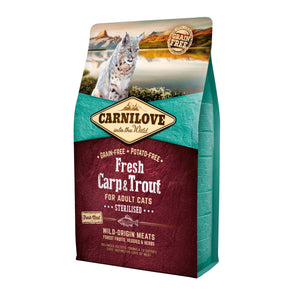 CARNILOVE Fresh Pastrav si Crap, fara cereale si cartofi 2kg