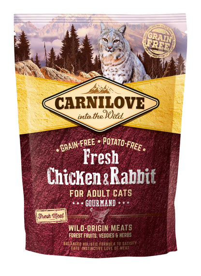 CARNILOVE Fresh Pui si Iepure, fara cereale si cartofi
