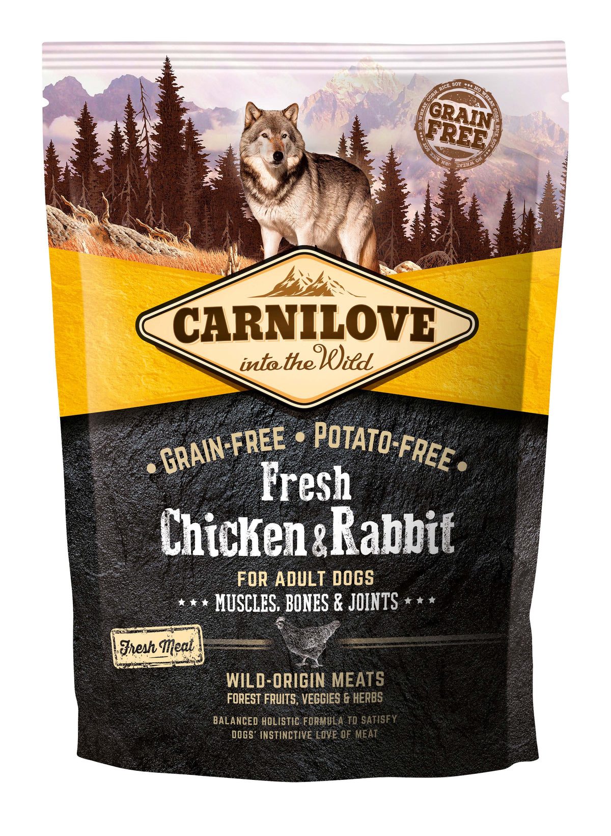 CARNILOVE Fresh Pui si Iepure, fara cereale si cartofi 1,5kg